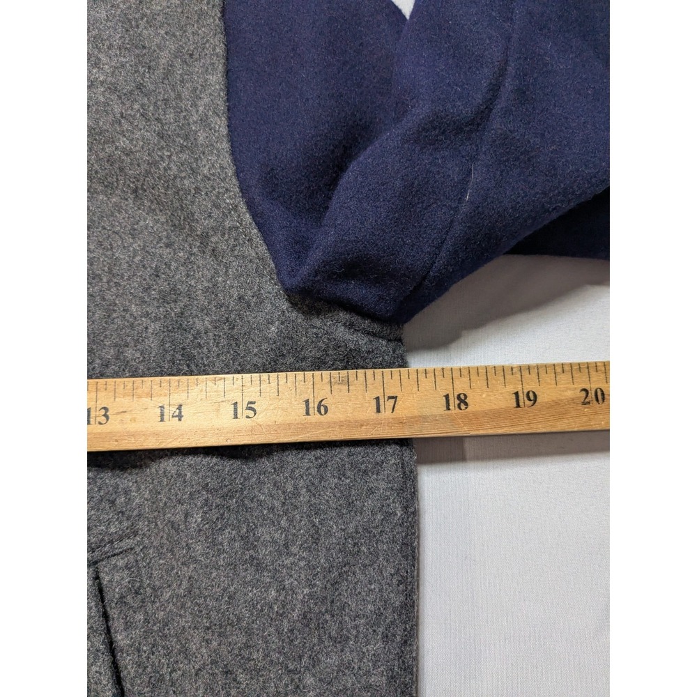 J. CREW Wool Varsity Letterman‎ Jacket Blue Gray - Women XS EUC - Picture 11 of 15